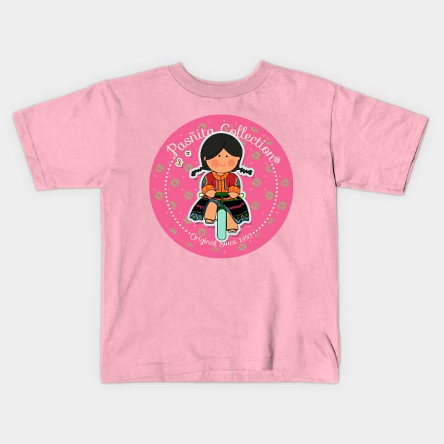 Riding a bicycle Kids T-Shirt by ElsaDesign